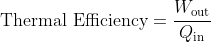 Thermal Efficiency